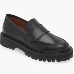 ATP Atelier black Arechi platform loafer